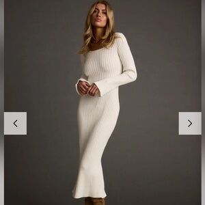 12th Tribe Gwyneth White Sweater Midi Dress XS